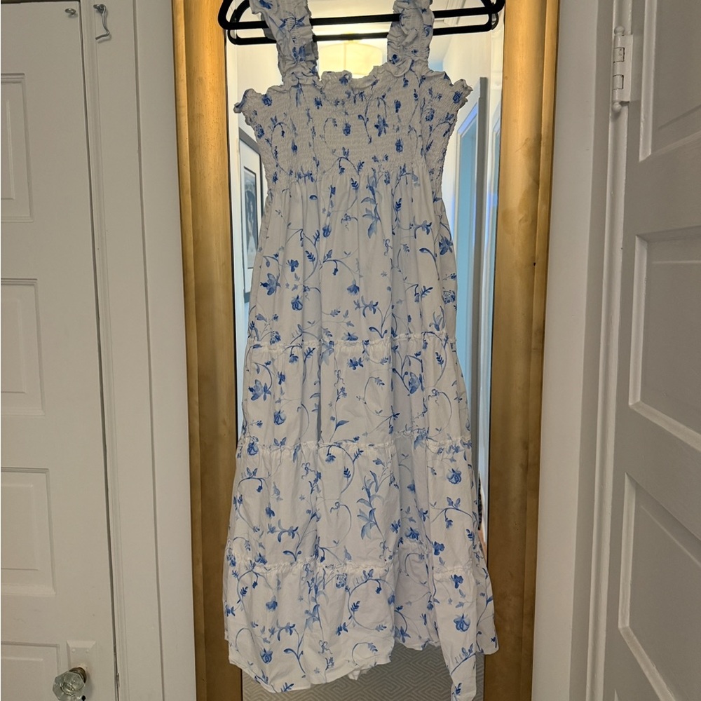Hill House Blue and White Smocked Dress